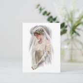  Victoriaans Bride met bijbelse Harrison Fisher Briefkaart (Staand voorkant)