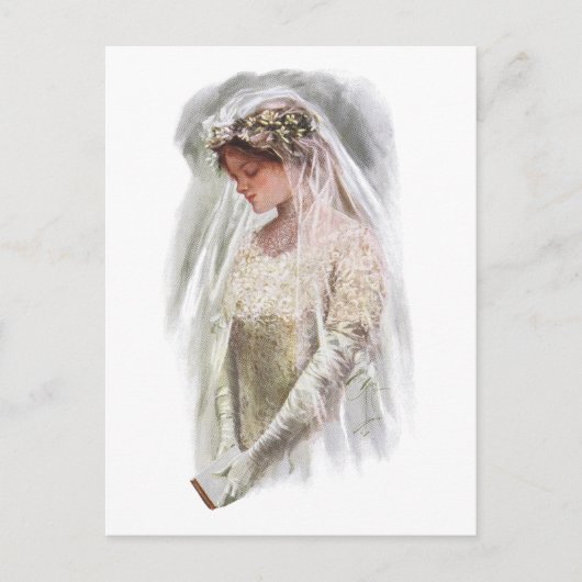  Victoriaans Bride met bijbelse Harrison Fisher Briefkaart (Voorkant)