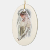  Victoriaans Bride met bijbelse Harrison Fisher Keramisch Ornament (Links)