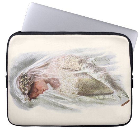 Victoriaans Bride met bijbelse Harrison Fisher Laptop Sleeve (Voorkant)