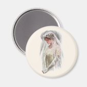  Victoriaans Bride met bijbelse Harrison Fisher Magneet (Voorkant / Achterkant)