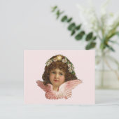  VICTORIAANS BRIEFKAART CHERUB (Staand voorkant)