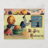 Victoriaans Briefkaart Jolly Halloween (Voorkant)