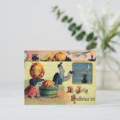 Victoriaans Briefkaart Jolly Halloween (Staand voorkant)