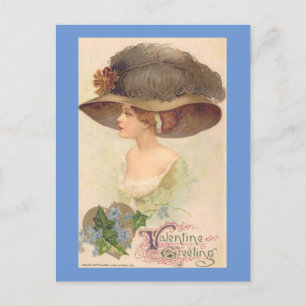 Victoriaans Briefkaart Ladly Valentne