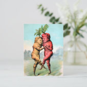 Victoriaans Briefkaart met wortel (Staand voorkant)