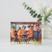 Victoriaans Briefkaart met wortelkaart (Staand voorkant)