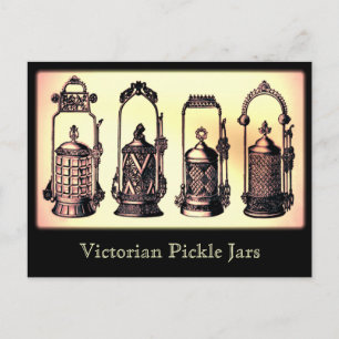 Victoriaans Briefkaart Pickle Jars