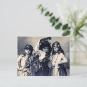 Victoriaans Briefkaart voor zigeunerkinderen (Staand voorkant)