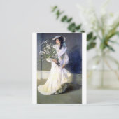 Victoriaans bruid bruiloft mode briefkaart (Staand voorkant)