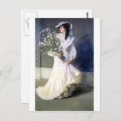 Victoriaans bruid bruiloft mode briefkaart (Voorkant / Achterkant)