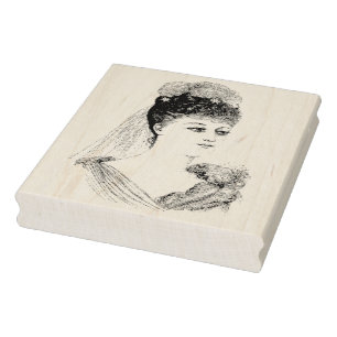 Victoriaans bruid Rubber Art Stamp Rubberstempel