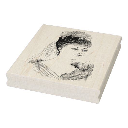 Victoriaans bruid  Rubber Art Stamp Rubberstempel (Stempel)