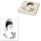 Victoriaans bruid  Rubber Art Stamp Rubberstempel (Gestempeld)