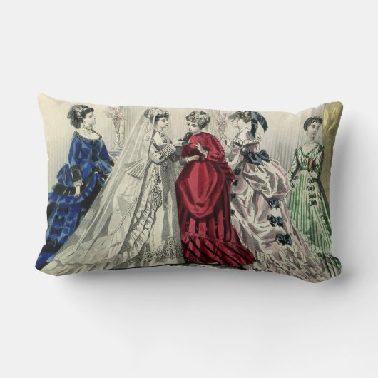 Victoriaans bruiloft Bridal-portret Kussen (Achterkant)