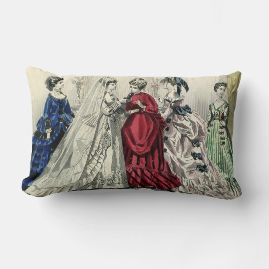 Victoriaans bruiloft Bridal-portret Kussen (Voorkant)