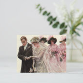  Victoriaans bruiloft-ceremonie Bride en Groom Briefkaart (Staand voorkant)