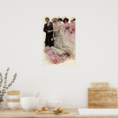 Victoriaans bruiloft-ceremonie Bride en Groom Poster (Keuken)