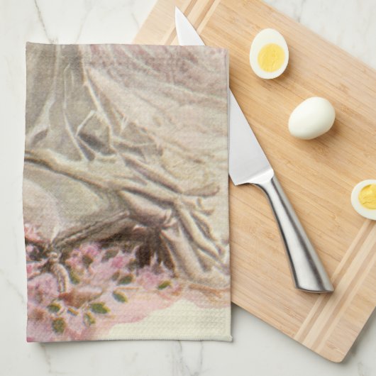 Victoriaans bruiloft-ceremonie Bride en Groom Theedoek (Quarter Fold)