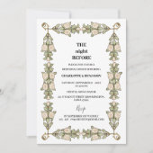  Victoriaans bruiloft repetitie diner Kaart (Voorkant)