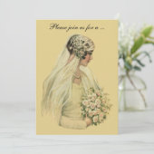  Victoriaans bruiloft Vrijgezellenfeest Kaart (Staand voorkant)