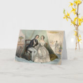 Victoriaans bruiloft Wenskaart Kaart (Gele Bloem)