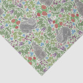 Victoriaans  bunny Rabbit Eats Berry Tissuepapier (Detail)