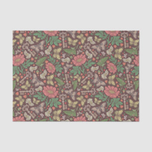 Victoriaans Butterfly Old Keys White Daisies Tissuepapier