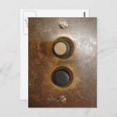 Victoriaans Button lichtschakelaar Briefkaart (Voorkant / Achterkant)