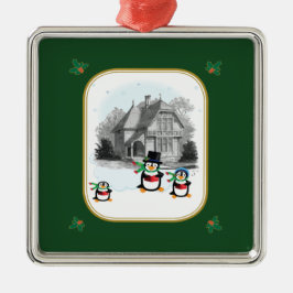 Victoriaans Caroling Penguins Ornament
