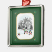 Victoriaans Caroling Penguins Ornament (Links)