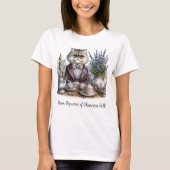 Victoriaans Cat Gentleman Tea Party T-shirt (Voorkant)