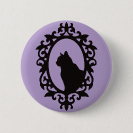 Victoriaans Cat Gothic Ronde Button 5,7 Cm
