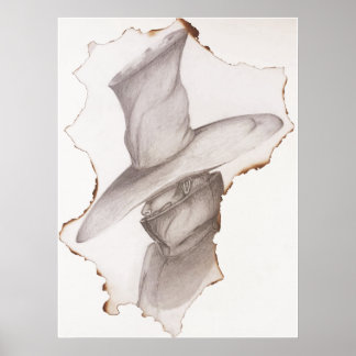 Victoriaans charme: Verbrand papieren portret op Poster