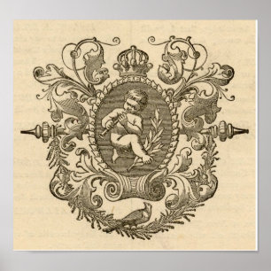  Victoriaans Cherub Art Print