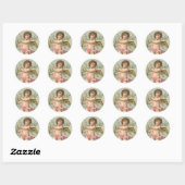Victoriaans Cherub Ronde Sticker (Vel)
