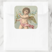 Victoriaans Cherub Vierkante Sticker (Tas)
