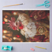 Victoriaans Chicken Red Kings Crown Decoupage Tissuepapier (Craft)