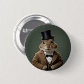 Victoriaans chipmunk ronde button 5,7 cm (Voorkant /achterkant)
