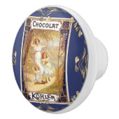 Victoriaans chocoladeetiket florale elegant keramische knop (Rechts)