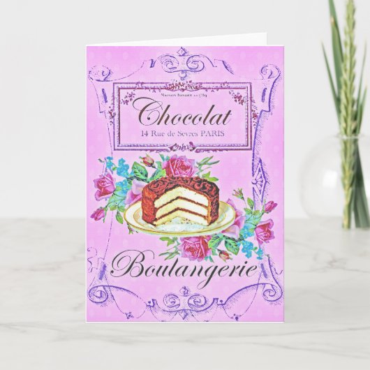 Victoriaans chocoladetak kaart (Voorkant)