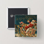 Victoriaans Christmas Button Pin (Voorkant /achterkant)