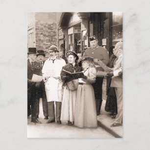 VICTORIAANS CHRISTMAS CAROL SINGERS FEESTDAGENKAART