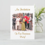 VICTORIAANS CHRISTMAS CAROL SINGERS KAART (Staand voorkant)