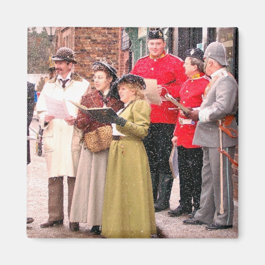 VICTORIAANS CHRISTMAS CAROL SINGERS MAGNEET (Voorkant)