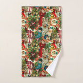 VICTORIAANS CHRISTMAS COLLAGE BAD HANDDOEK (Handdoek)