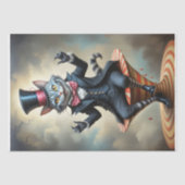 Victoriaans Circus Cheshire Cat - Decoupage Tissuepapier (Voorkant)