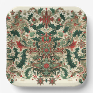 Victoriaans/Classic/Vintage Kerst Papieren Bordje