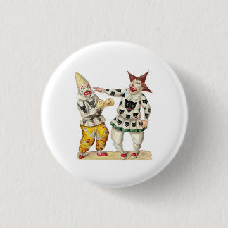 Victoriaans clowns knop pin ronde button 3,2 cm
