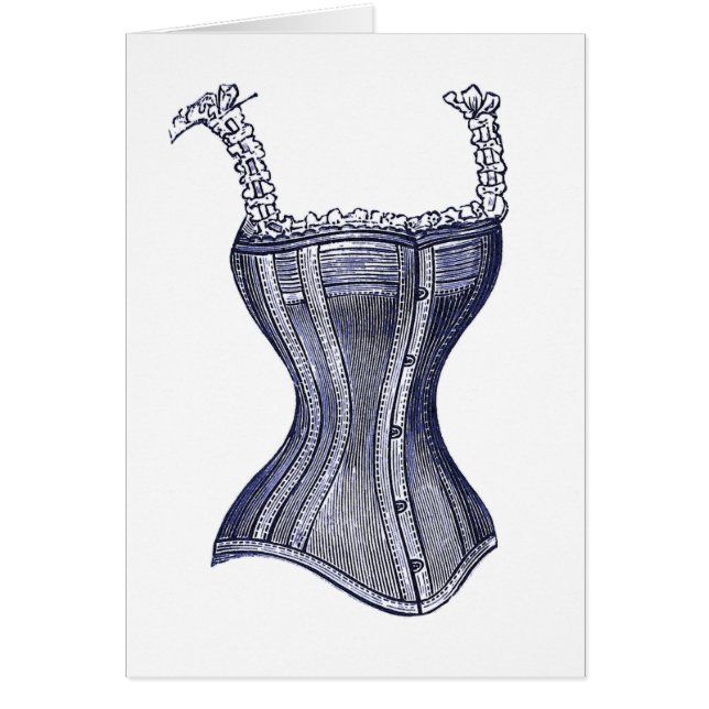  Victoriaans corset -  kaart (Voorkant)